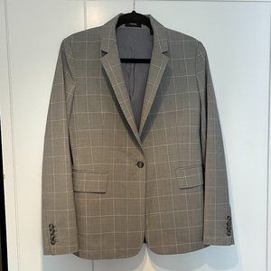 Theory Gray Check Blazer